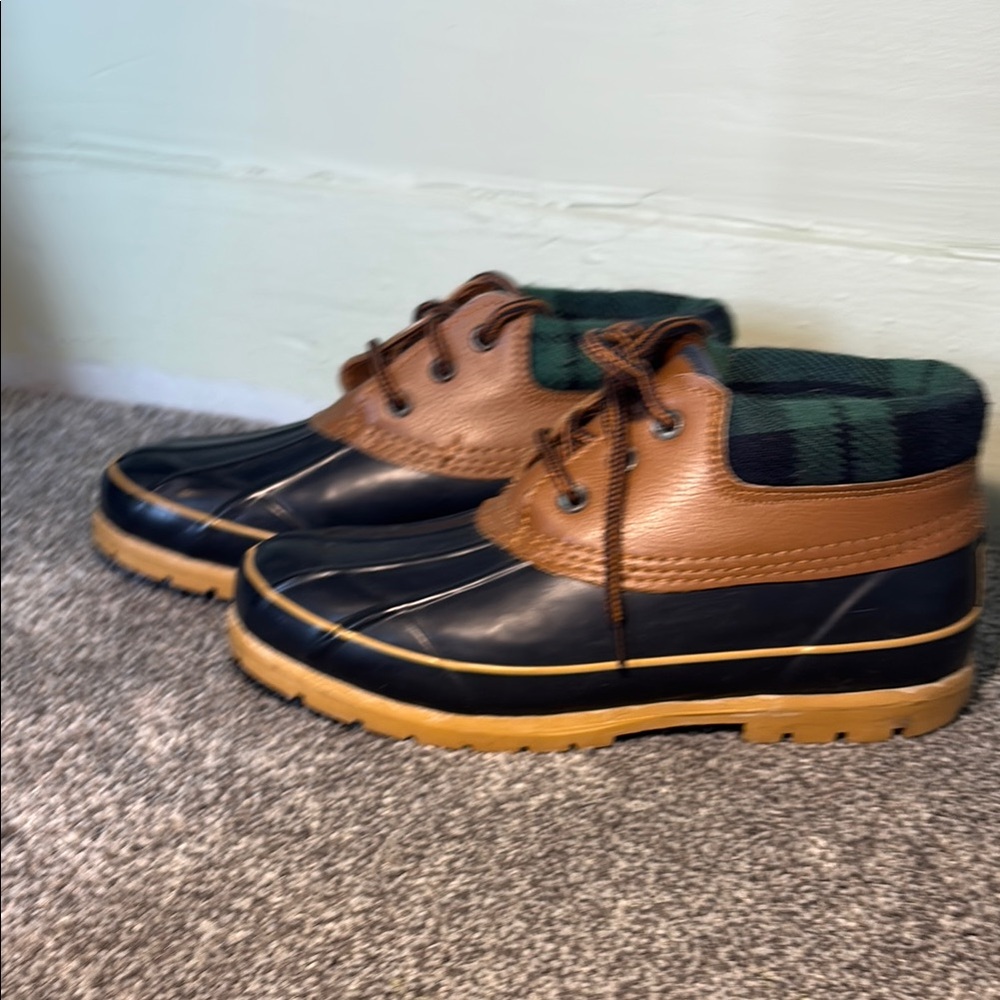 ITASCA Brown and Black Rain & Snow Boots with Lace-Up Design men’s size 7 - Picture 5 of 11